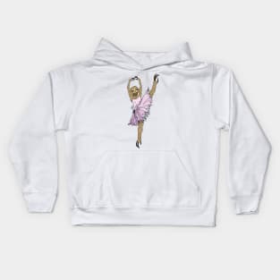 Sloth Ballerina Tutu Kids Hoodie